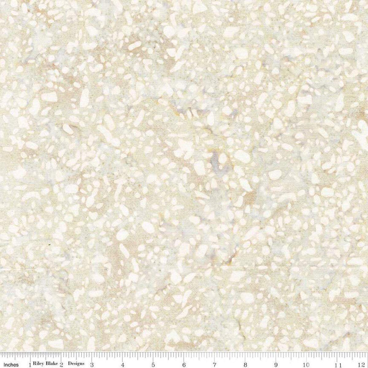 REMNANT 27" of Expressions Batiks Elementals Terrazzo - Shortbread Batik Fabric, Riley Blake BT21800-115, Mottled Greige Cream Batiks