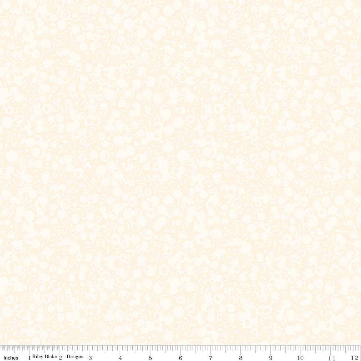 Wiltshire Shadow - Cream Tonal Floral Fabric, Liberty 01666502A, Quilt Background Fabric, By the Yard