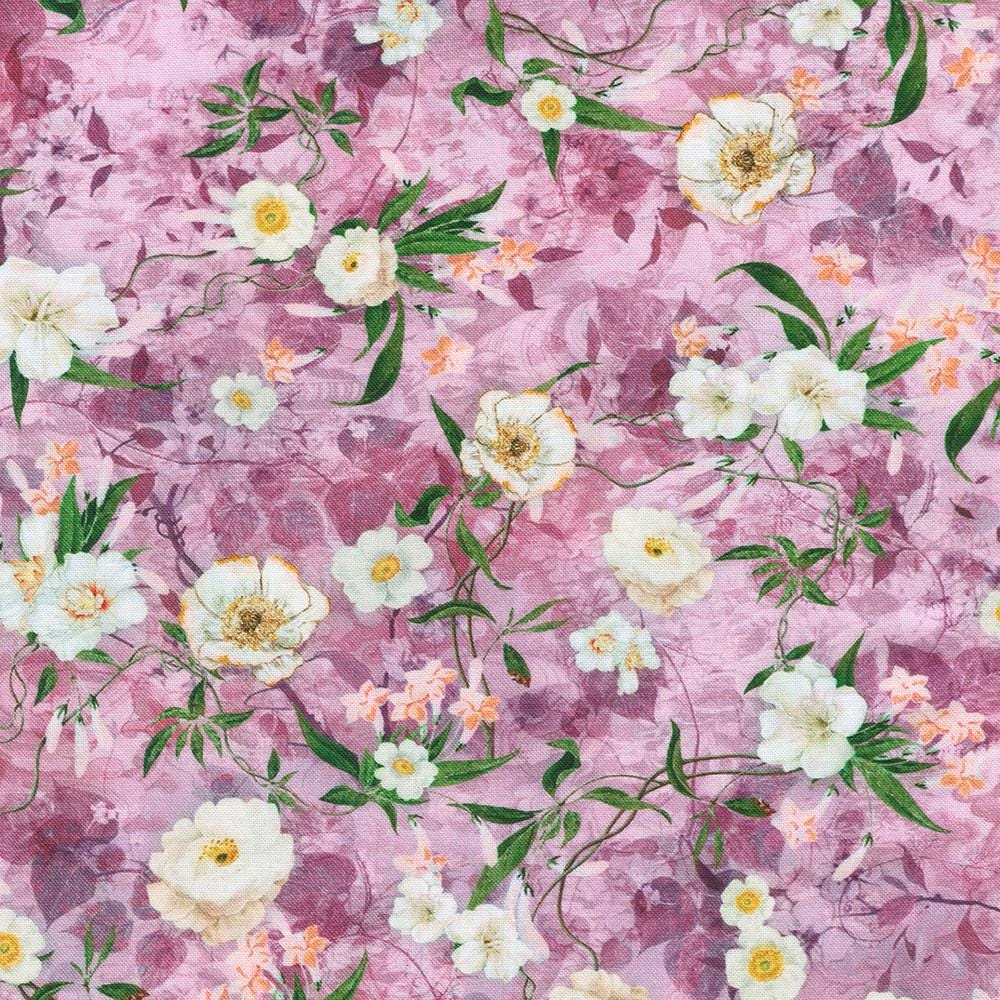 Serene Dream 10" Fabric Squares, Robert Kaufman TEN-1412-42, Pink Green Blue Purple Asian Japanese Inspired 10" Precut Fabric Squares