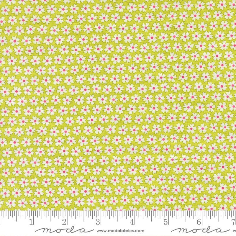 On the Bright Side 5" Charm Pack, Moda 22490PP, Spring Floral Yellow Green Purple Blue 5" Precut Fabric Squares, Me and My Sister