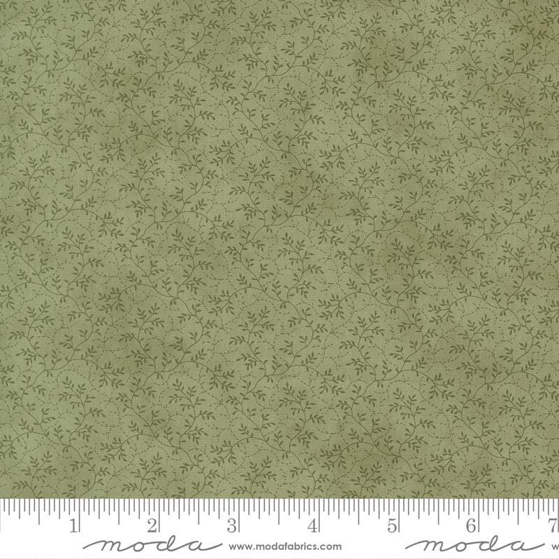 Ambiance - Green Vines Tonal Blender Fabric, Moda 44417 15 Eucalyptus, Mottled Green Texture Tonal Cotton Fabric, 3 Sisters, By the Yard