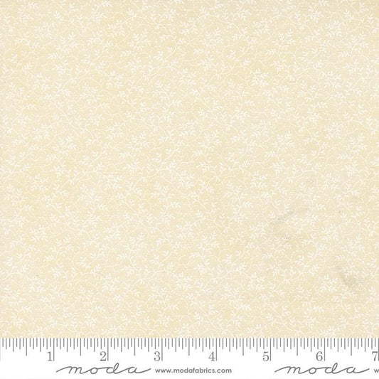 Ambiance - White Vines on Cream Blender Fabric, Moda 44417 21 Porcelain White, Mottled Texture Tonal Cotton Fabric, 3 Sisters, By the Yard