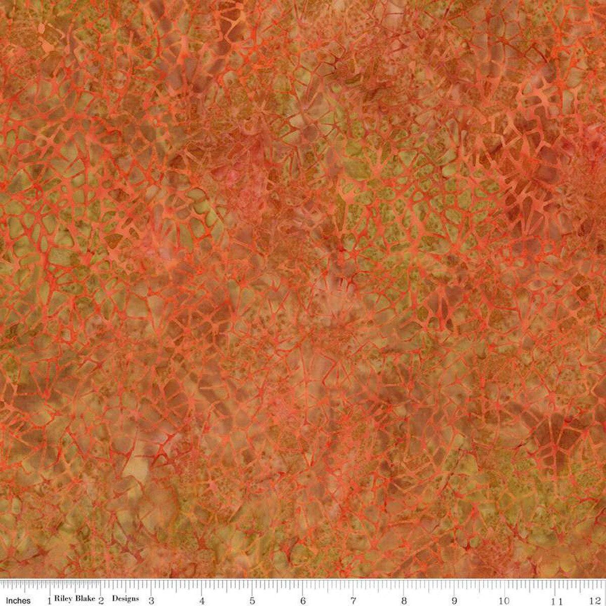 Expressions Batiks Kalinda Rolie Polie, Riley Blake RP-23487-40, 2.5" Precut Green Blue Brown Rust Tropical Batik Fabric Strips, Pat Fryer