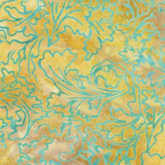 Expressions Batiks Kalinda Rolie Polie, Riley Blake RP-23487-40, 2.5" Precut Green Blue Brown Rust Tropical Batik Fabric Strips, Pat Fryer