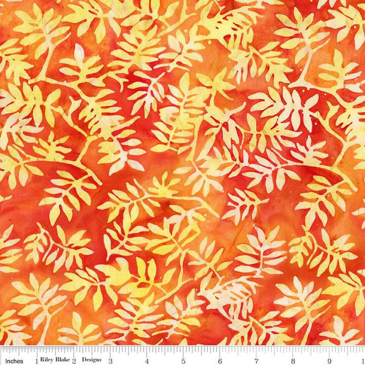 Expressions Batiks Seaside Sunset 5" Stacker, Riley Blake 5-23355-42, 5" Precut Jewel Tones Floral Batik Fabric Squares