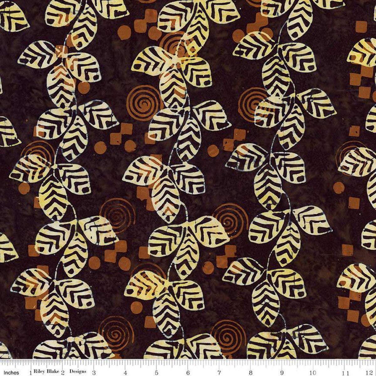 Expressions Batik Kalinda 5" Stacker, Riley Blake 5-23487-42, 10" Precut Tropical Floral Batik Fabric Squares