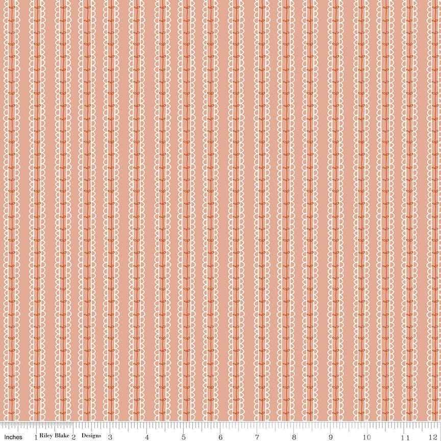 Morning Latte 5" Stacker, Riley Blake 5-16920-42, 5" Precut Pink Blue Brown Rust Autumn Fall Floral Fabric Squares, Sandy Gervais
