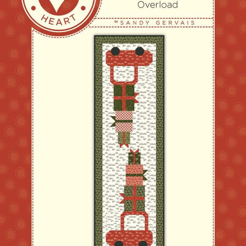 Overload Table Runner Quilt Pattern, Pieces From My Heart PM812, Yardage Friendly Christmas Xmas Car Gifts Table Runner Pattern, Gervais