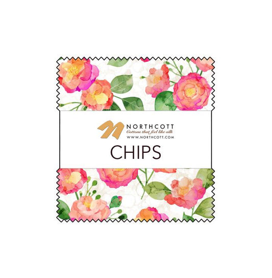 Veranda 5" Tiles, Northcott CVERAN42-10, 5" Precut Pink Peach Green Blue Bird Floral Cotton Quilt Fabric Squares, Edwards Samra