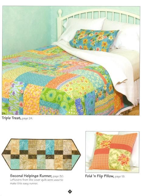 Happy Hour Quilt Pattern Book, Atkinson ATK605, Beginner Friendly Tote Bag Pillow Cover Table Runner Quilts Project Book
