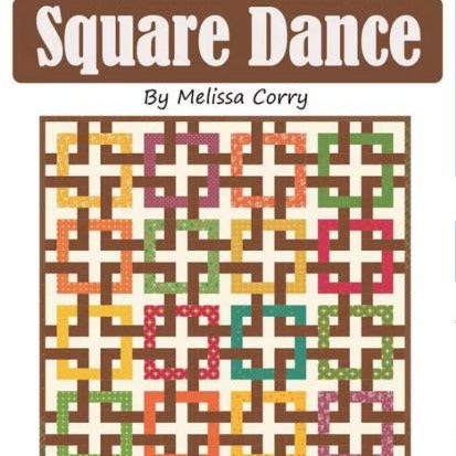 Square Dance Quilt Pattern, Happy Quilting HQ119, 2.5" Jelly Roll Strip Friendly Baby Lap Throw Queen Square Bed Quilt Pattern