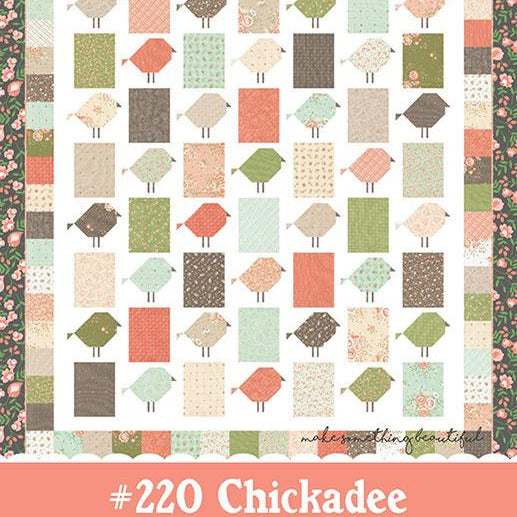 Chickadee Quilt Pattern, Coriander Quilts CQ220, Fat Eighths F8 Friendly Birds Blocks Throw Quilt Pattern, Corey Yoder