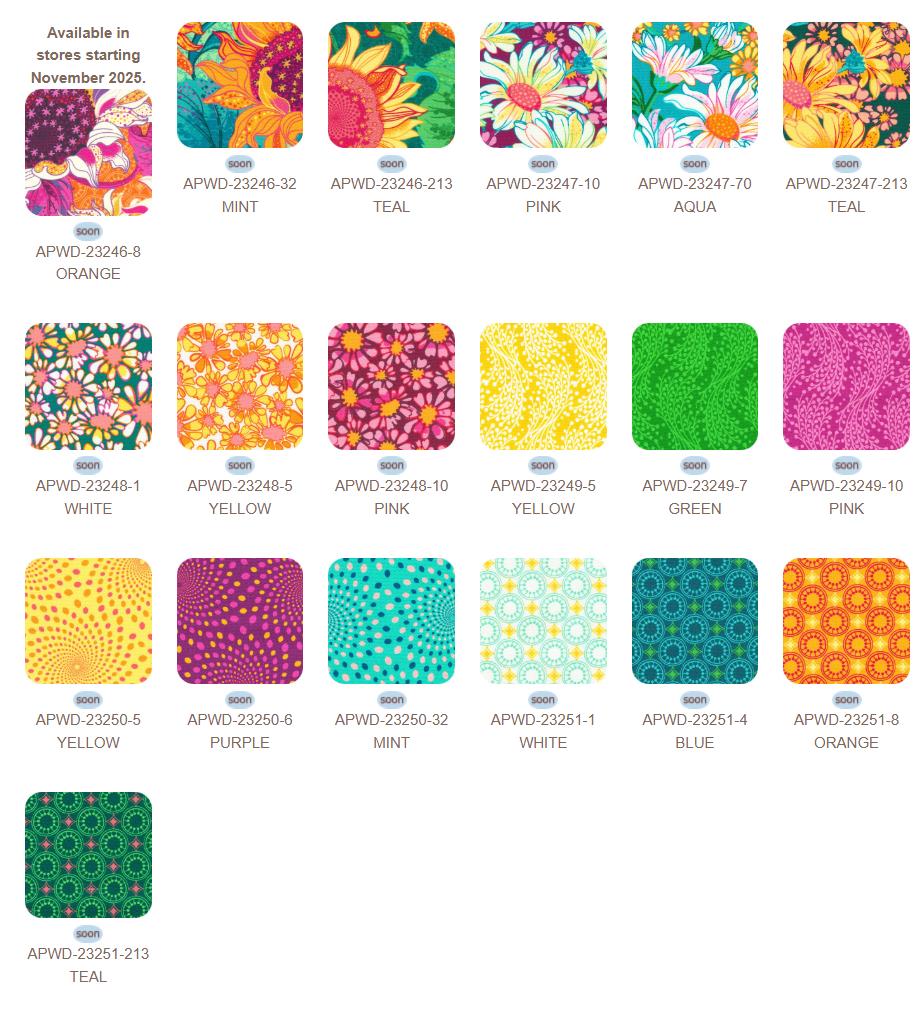 Sunflower Sonata 5" Charm Squares, Robert Kaufman CHS-1330-42, Bright Colorful Digitally Printed Floral 5" Precut Fabric Squares, Lola & Bek