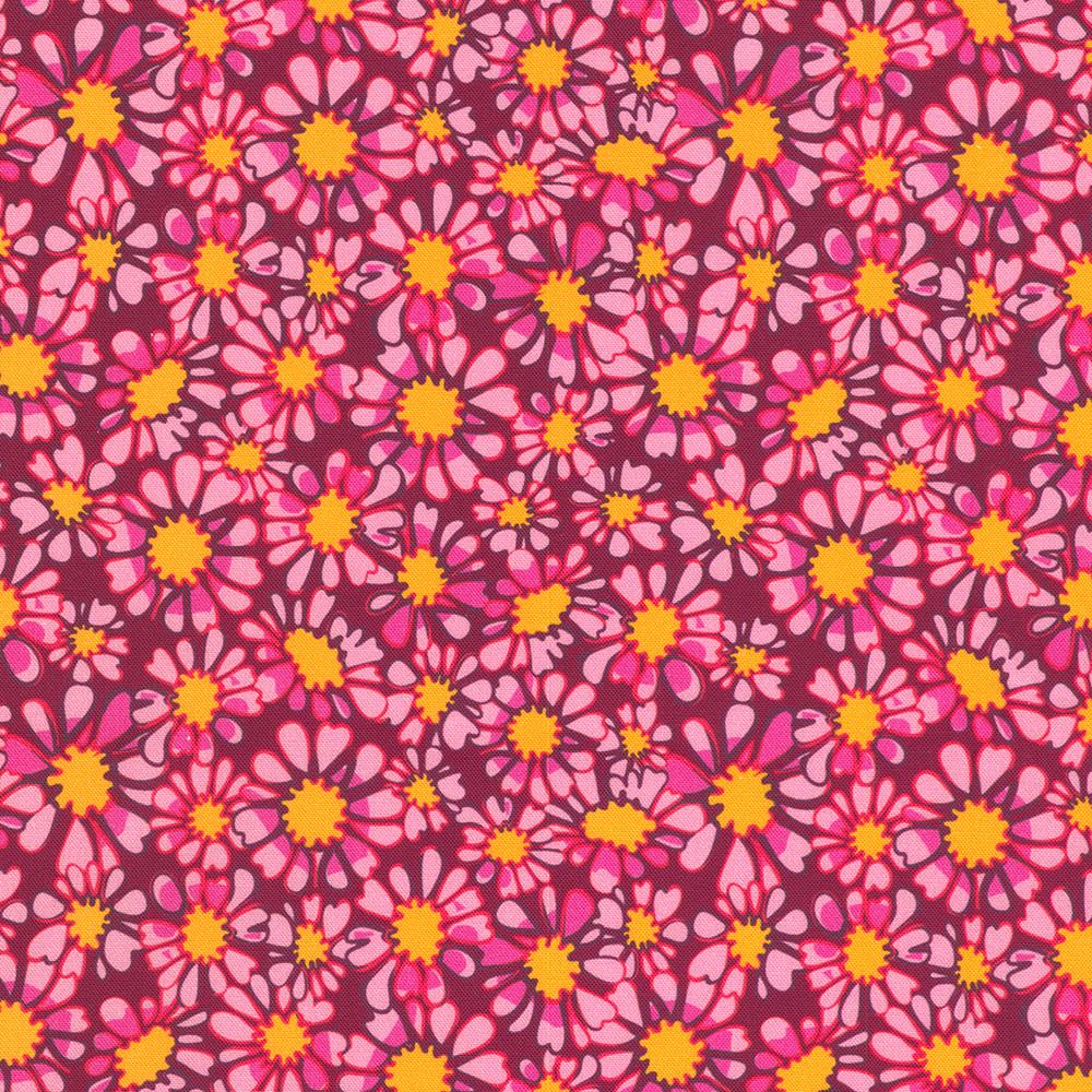 Sunflower Sonata 5" Charm Squares, Robert Kaufman CHS-1330-42, Bright Colorful Digitally Printed Floral 5" Precut Fabric Squares, Lola & Bek