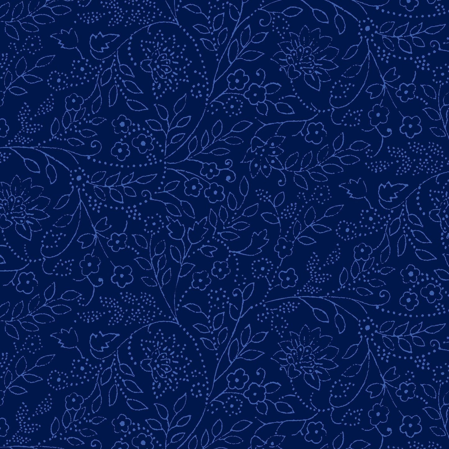 Blue Belle 2.5" Strips, Maywood Studio ST-MASBLBE, 2.5" Precut Blue White Floral Fabric Strips, Floral Fabric Strip Roll