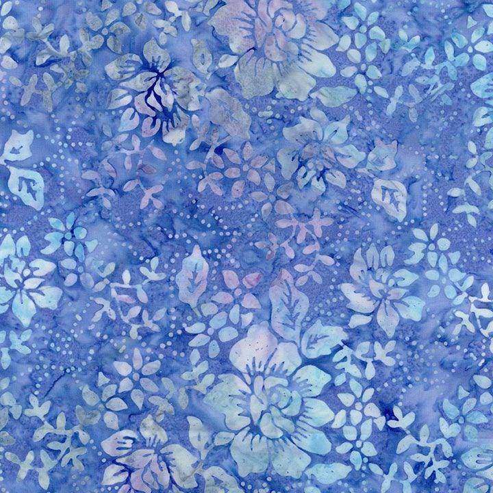 Tonga Lilac Batik 5" Squares, Timeless Treasures Treat-Mini42 Lilac, 5" Precut Blue Purple White Batik Charm Pack Squares