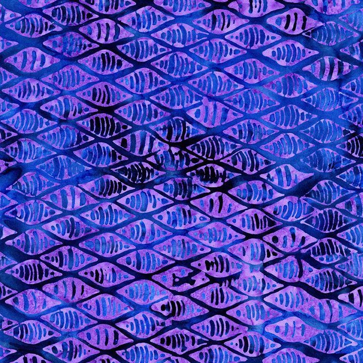 Tonga Lilac Batik 5" Squares, Timeless Treasures Treat-Mini42 Lilac, 5" Precut Blue Purple White Batik Charm Pack Squares