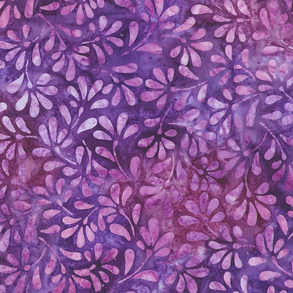 Artisan Batiks Dancing Petals 5" Charm Squares, Robert Kaufman CHS-1318-42, 5" Precut Blue Purple Floral Batik Charm Pack Fabric Squares