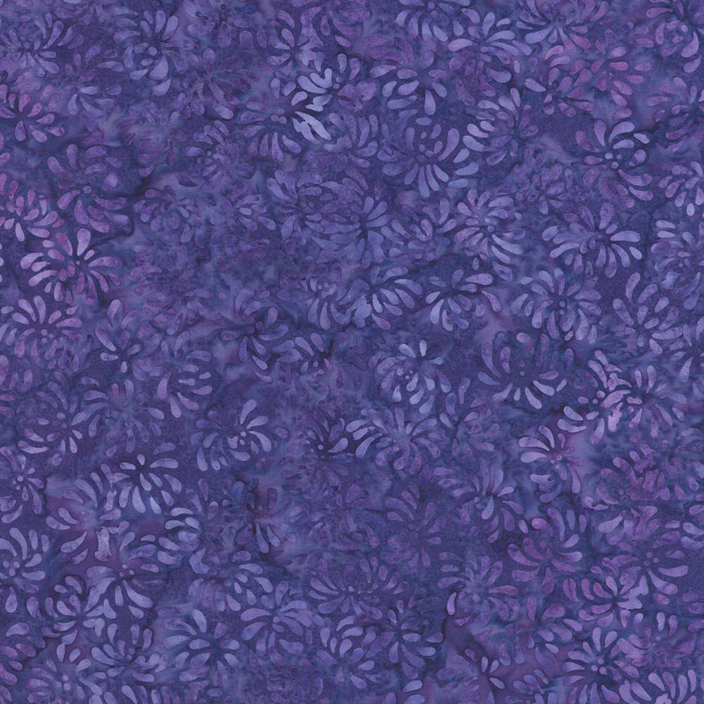 Artisan Batiks Dancing Petals 5" Charm Squares, Robert Kaufman CHS-1318-42, 5" Precut Blue Purple Floral Batik Charm Pack Fabric Squares