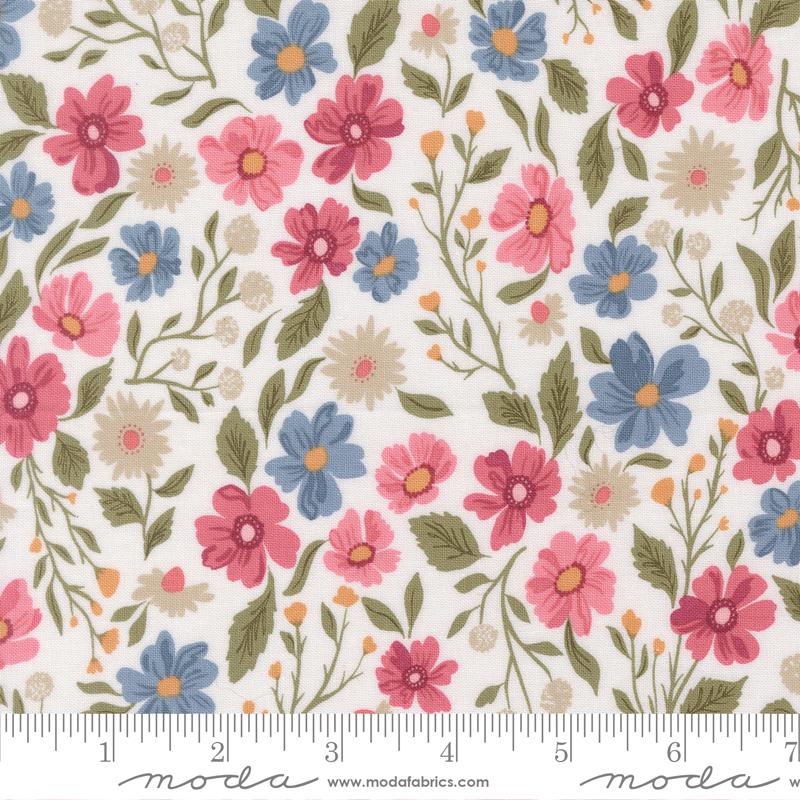 Wild Honey 2.5" Jelly Roll, Moda 5250JR, 2.5" Precut Pink Blue Gold Green Floral Bees Quilt Fabric Strips, Lella Boutique
