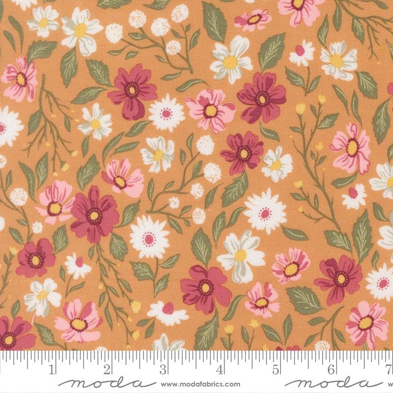 Wild Honey 2.5" Jelly Roll, Moda 5250JR, 2.5" Precut Pink Blue Gold Green Floral Bees Quilt Fabric Strips, Lella Boutique