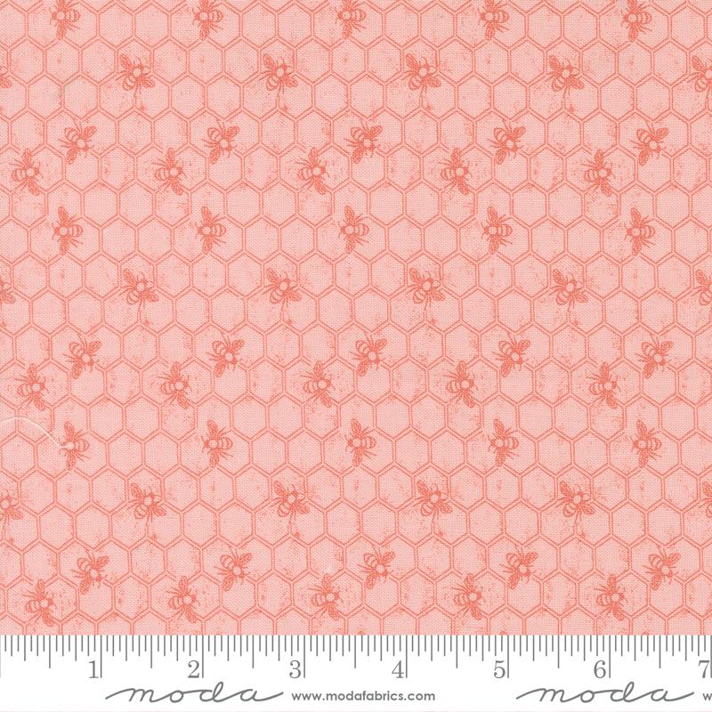 Wild Honey 2.5" Jelly Roll, Moda 5250JR, 2.5" Precut Pink Blue Gold Green Floral Bees Quilt Fabric Strips, Lella Boutique