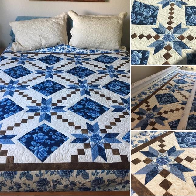 Lavish Quilt Pattern, Material Girlfriends MG120, Yardage Friendly Stars Baby Wall Twin Full King Bed Quilt Pattern