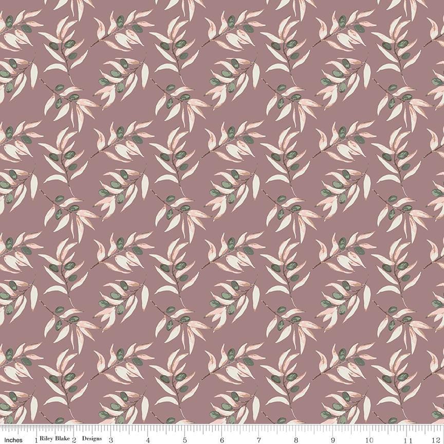 Olive Grove Rolie Polie, Riley Blake RP-16630-40, 2.5" Precut Autumn Fall Burgundy Blue Pink Green Floral Fabric Strip Roll