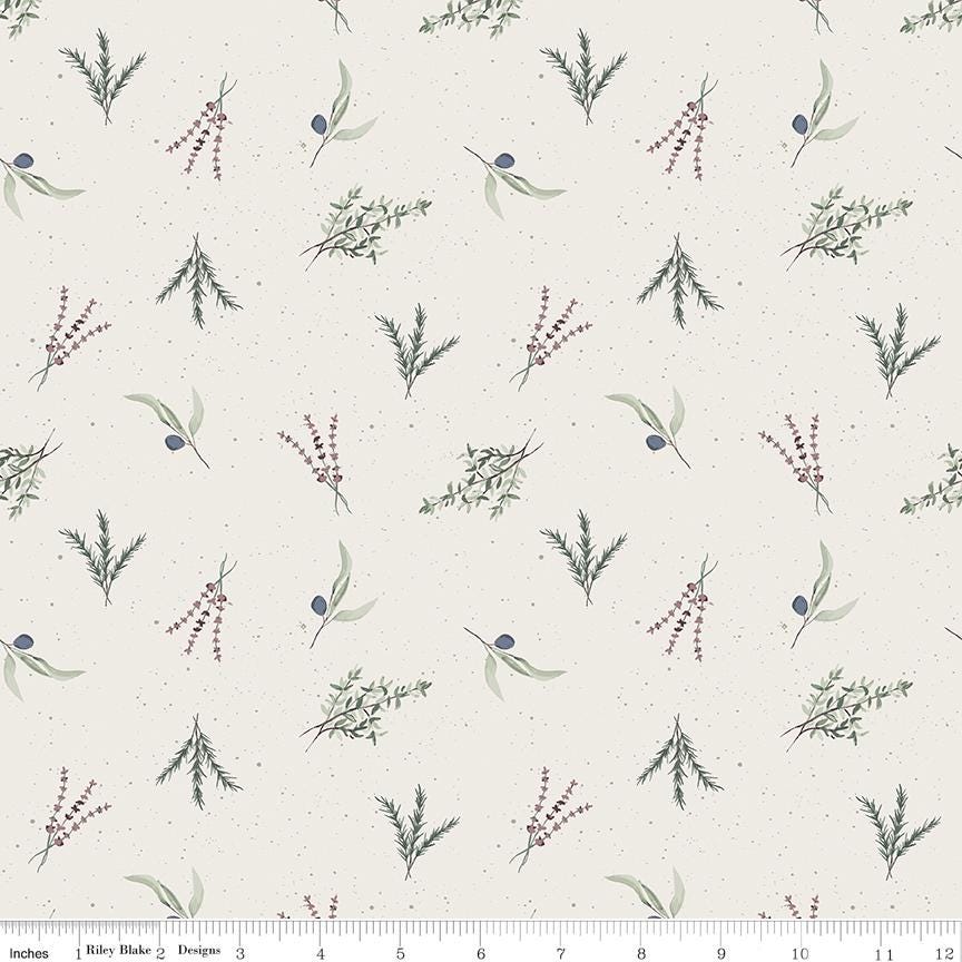 Olive Grove Rolie Polie, Riley Blake RP-16630-40, 2.5" Precut Autumn Fall Burgundy Blue Pink Green Floral Fabric Strip Roll