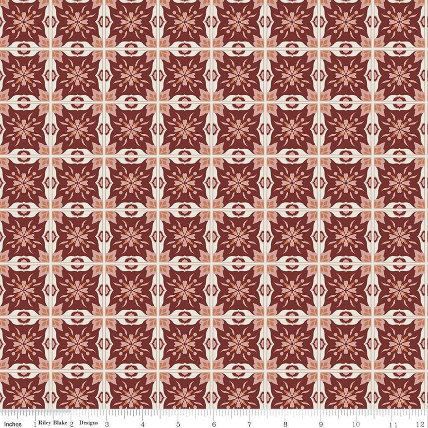 Olive Grove Rolie Polie, Riley Blake RP-16630-40, 2.5" Precut Autumn Fall Burgundy Blue Pink Green Floral Fabric Strip Roll