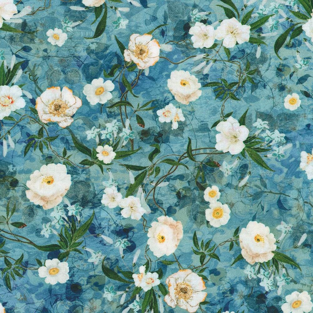 Serene Dream 10" Fabric Squares, Robert Kaufman TEN-1412-42, Pink Green Blue Purple Asian Japanese Inspired 10" Precut Fabric Squares