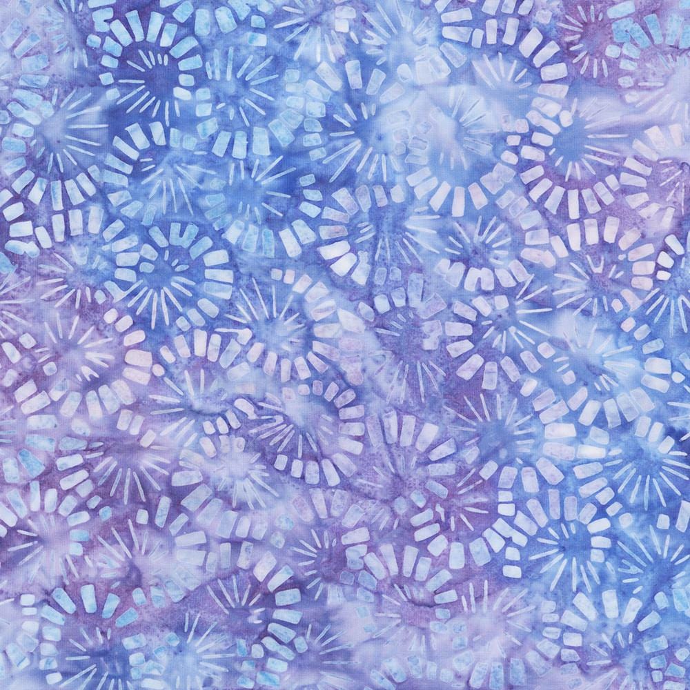 Artisan Batiks - Dancing Petals 2.5" Roll Up, RU-1330-40, Blue Purple Pink Floral Batik Jelly Roll 2.5" Precut Fabric Strips, Robert Kaufman