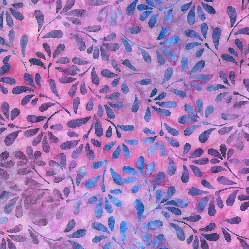 Artisan Batiks - Dancing Petals 2.5" Roll Up, RU-1330-40, Blue Purple Pink Floral Batik Jelly Roll 2.5" Precut Fabric Strips, Robert Kaufman