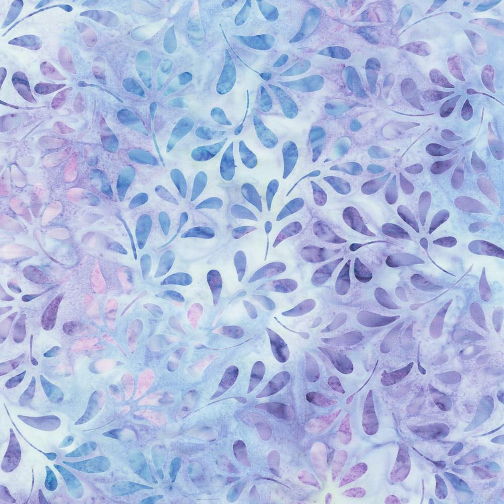 Artisan Batiks - Dancing Petals 2.5" Roll Up, RU-1330-40, Blue Purple Pink Floral Batik Jelly Roll 2.5" Precut Fabric Strips, Robert Kaufman