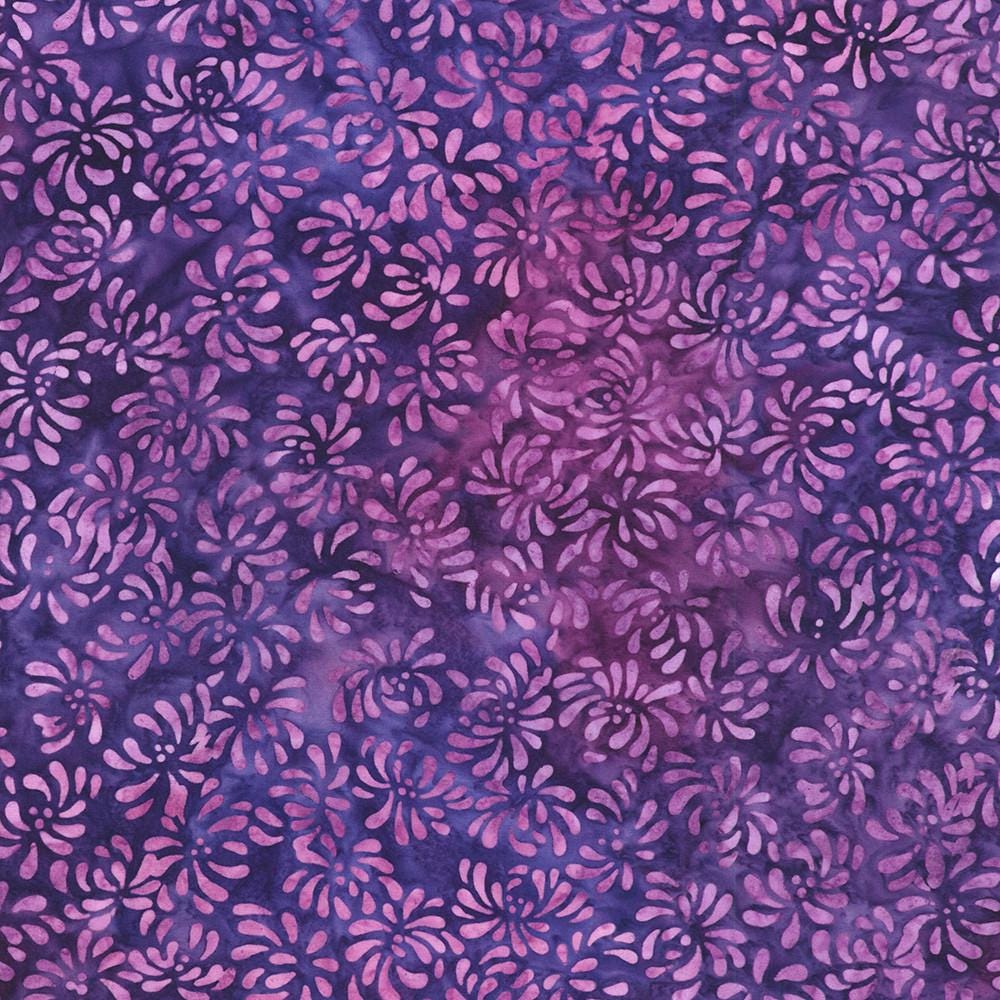 Artisan Batiks - Dancing Petals 2.5" Roll Up, RU-1330-40, Blue Purple Pink Floral Batik Jelly Roll 2.5" Precut Fabric Strips, Robert Kaufman