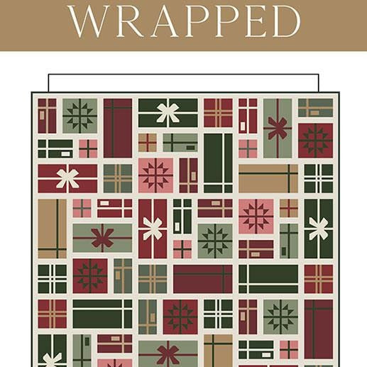 Wrapped Quilt Pattern, Kiley's Quilt Room KQR125, Fat Quarter FQ Friendly Christmas Presents Holiday Gifts Throw Quilt Pattern