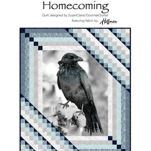 Homecoming Panel Frame Quilt Pattern, Gourmet Quilter GQHHOCO, Modern Panel Friendly Lap Throw Quilt Pattern, Susan Claire
