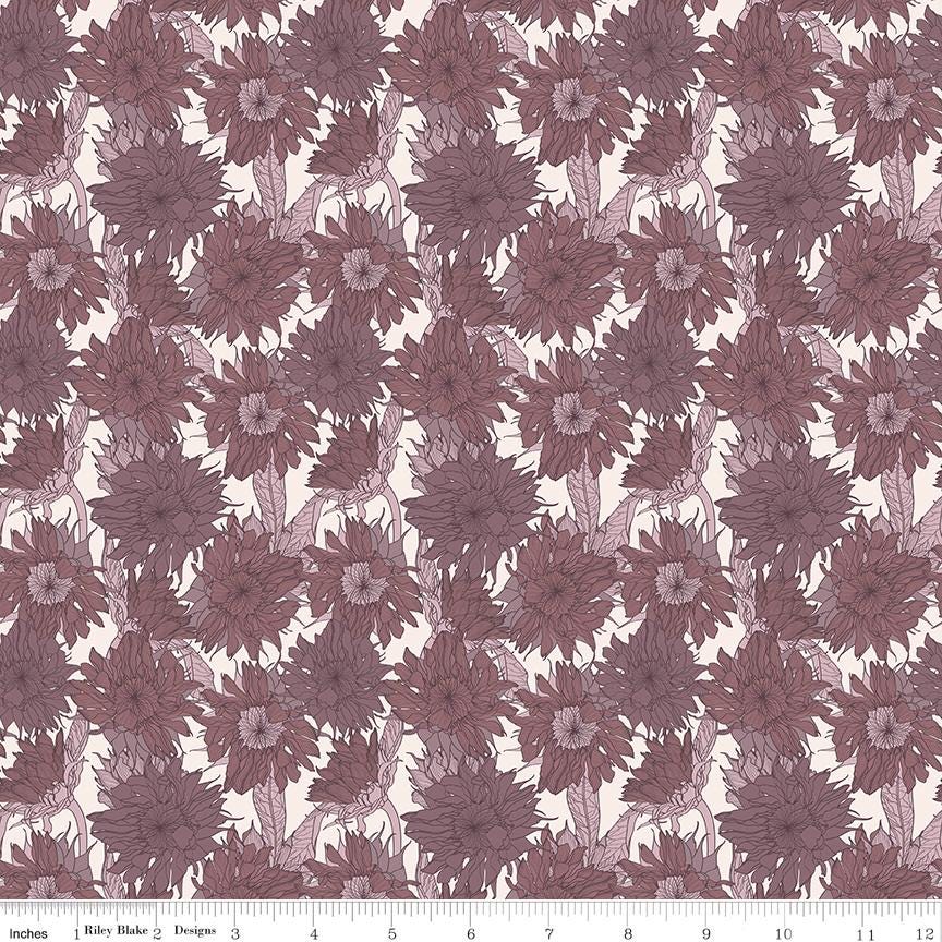 Evening on the Prairie 10" Stacker, Riley Blake 10-16740-42, 10" Precut Dusty Purple Pink Tan Fall Floral Fabric Squares, Melissa Gilbert