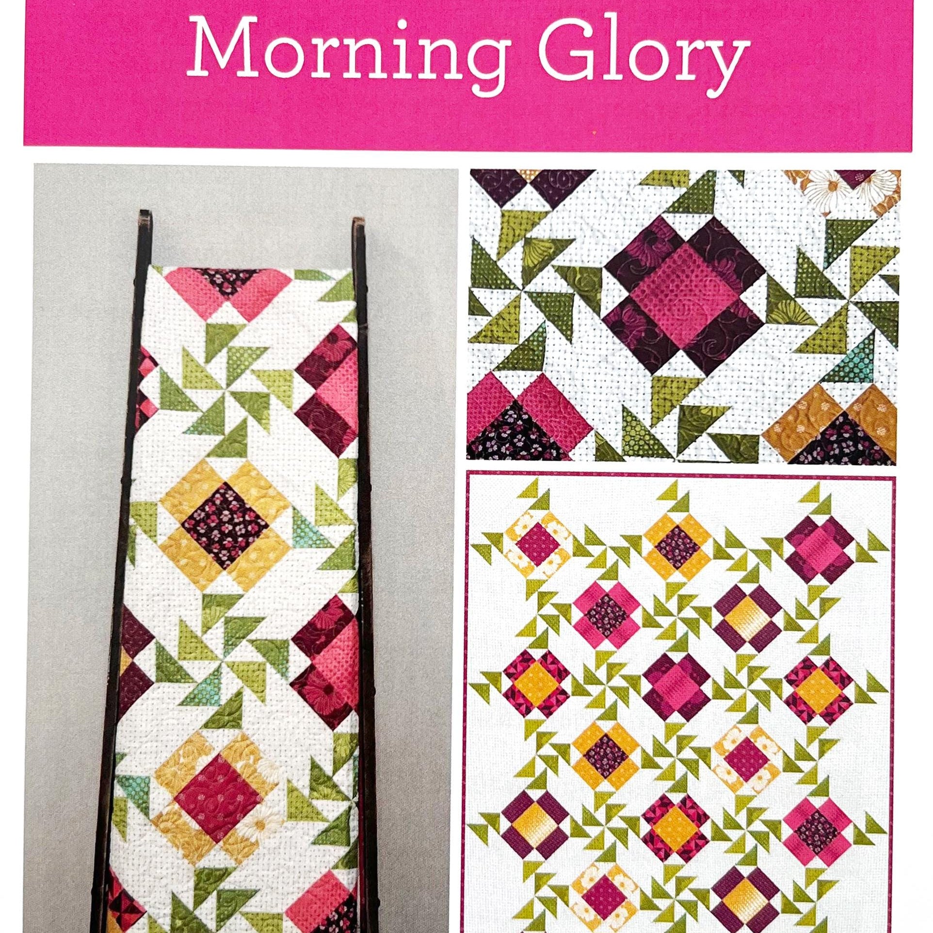 Morning Glory Quilt Pattern, V and Co VC1292, Yardage Friendly Ombre Flowers Quilt Pattern, Vanessa Christenson