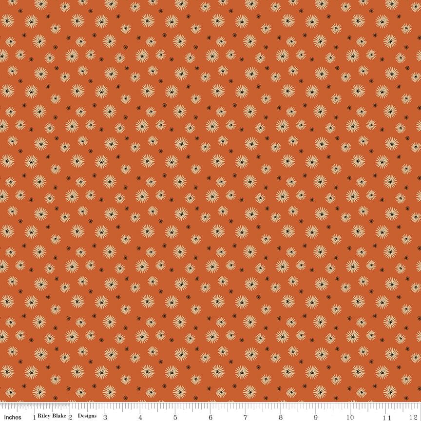 Morning Latte 5" Stacker, Riley Blake 5-16920-42, 5" Precut Pink Blue Brown Rust Autumn Fall Floral Fabric Squares, Sandy Gervais