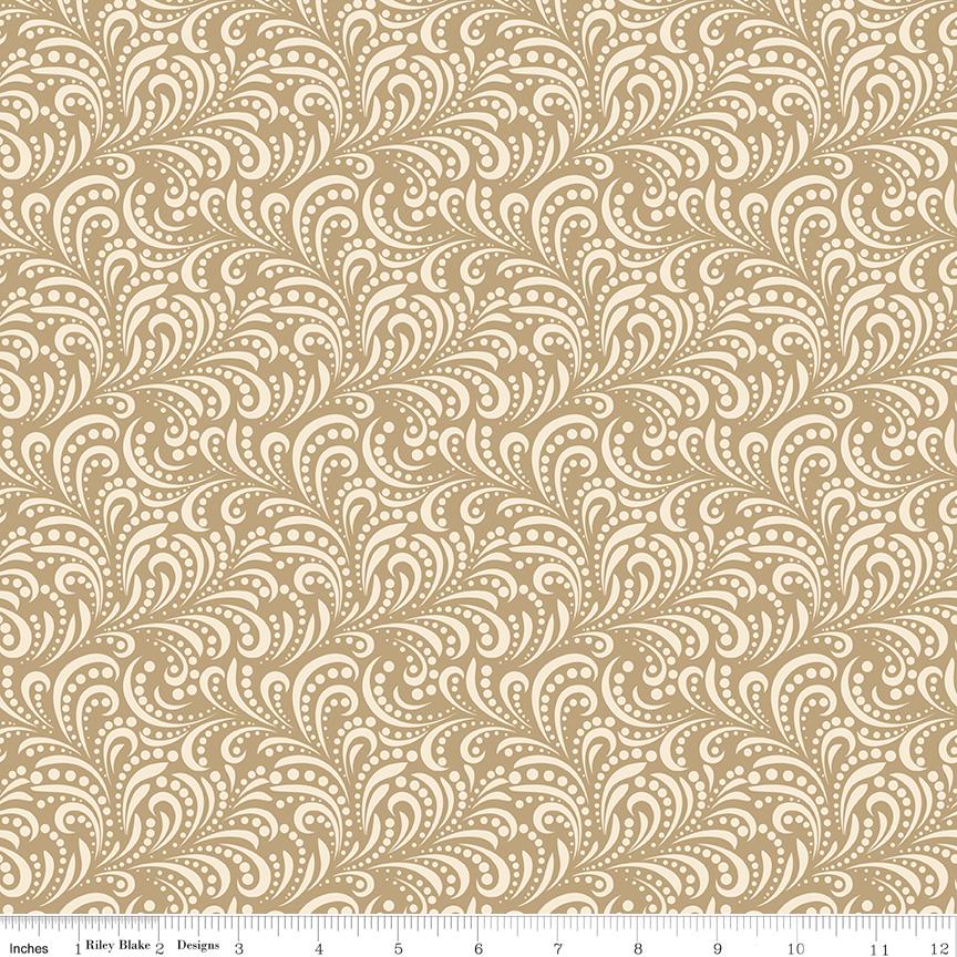 Morning Latte 10" Stacker, Riley Blake 10-16920-42, 10" Precut Pink Blue Brown Rust Floral Fabric Squares, Sandy Gervais