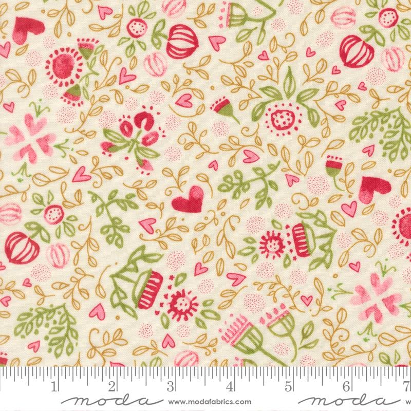 Darling Peony 20 Piece Fat Quarter Bundle, Moda 48790AB, 18 x 22 Fabric Cuts, Large Print Peonies Floral Fabric Bundle, Pickens