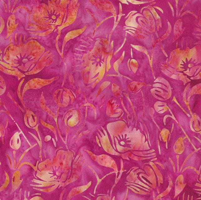 Hello Sunshine Strip Pack, Island Batik, 2.5" Precut Yellow Pink Orange Batik Jelly Roll Fabric Strips