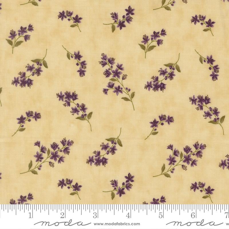 Collections for a Cause Essence 10" Layer Cake, Moda 46270PP, 10" Precut Purple Green Cream Brown Floral Paisley Fabric Squares, Marcus