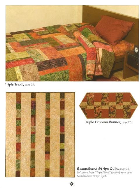 Happy Hour Quilt Pattern Book, Atkinson ATK605, Beginner Friendly Tote Bag Pillow Cover Table Runner Quilts Project Book