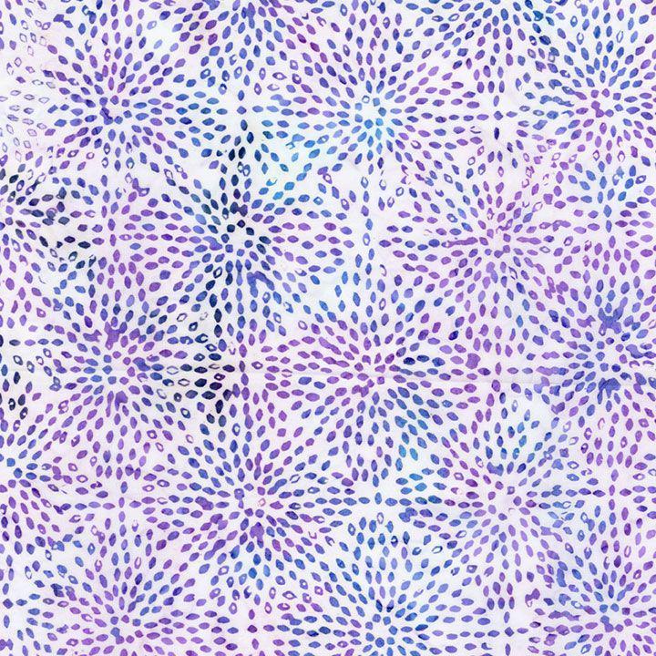 Tonga Lilac Batik 5" Squares, Timeless Treasures Treat-Mini42 Lilac, 5" Precut Blue Purple White Batik Charm Pack Squares