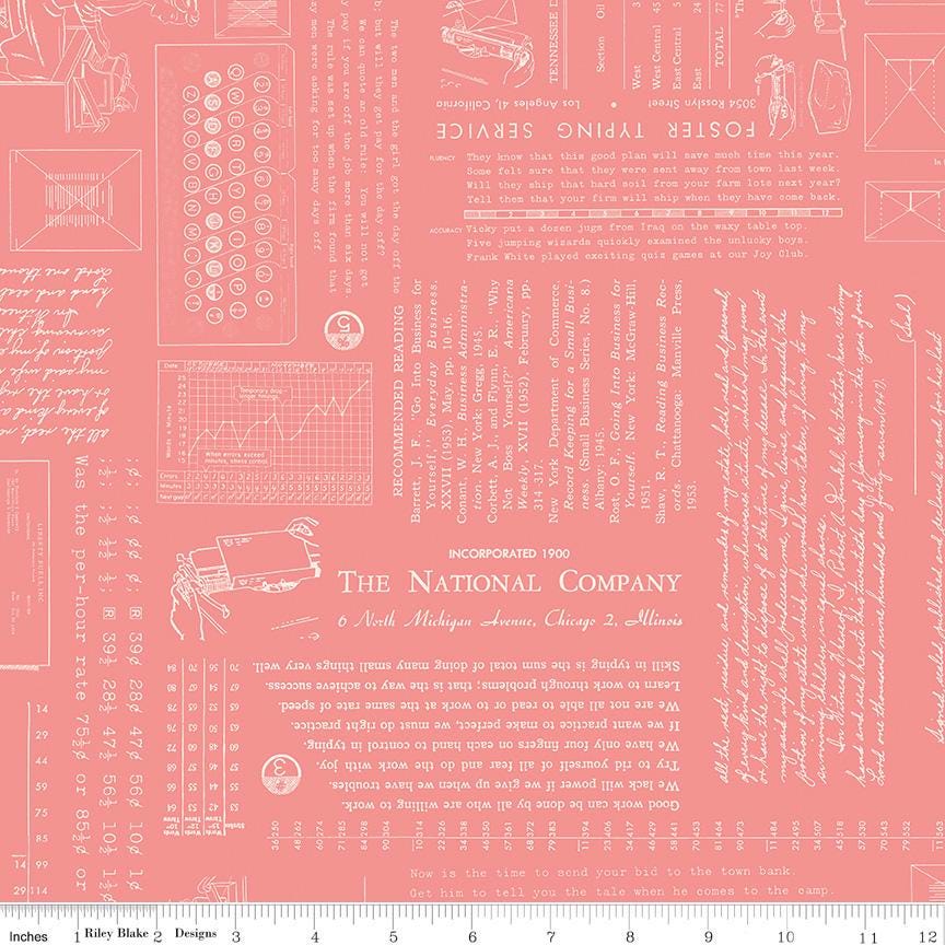 Type/ography 5" Stacker, Riley Blake 5-16850A-42, 5" Precut Low Volume Multicolored Text Quilt Fabric Squares, Lori Holt