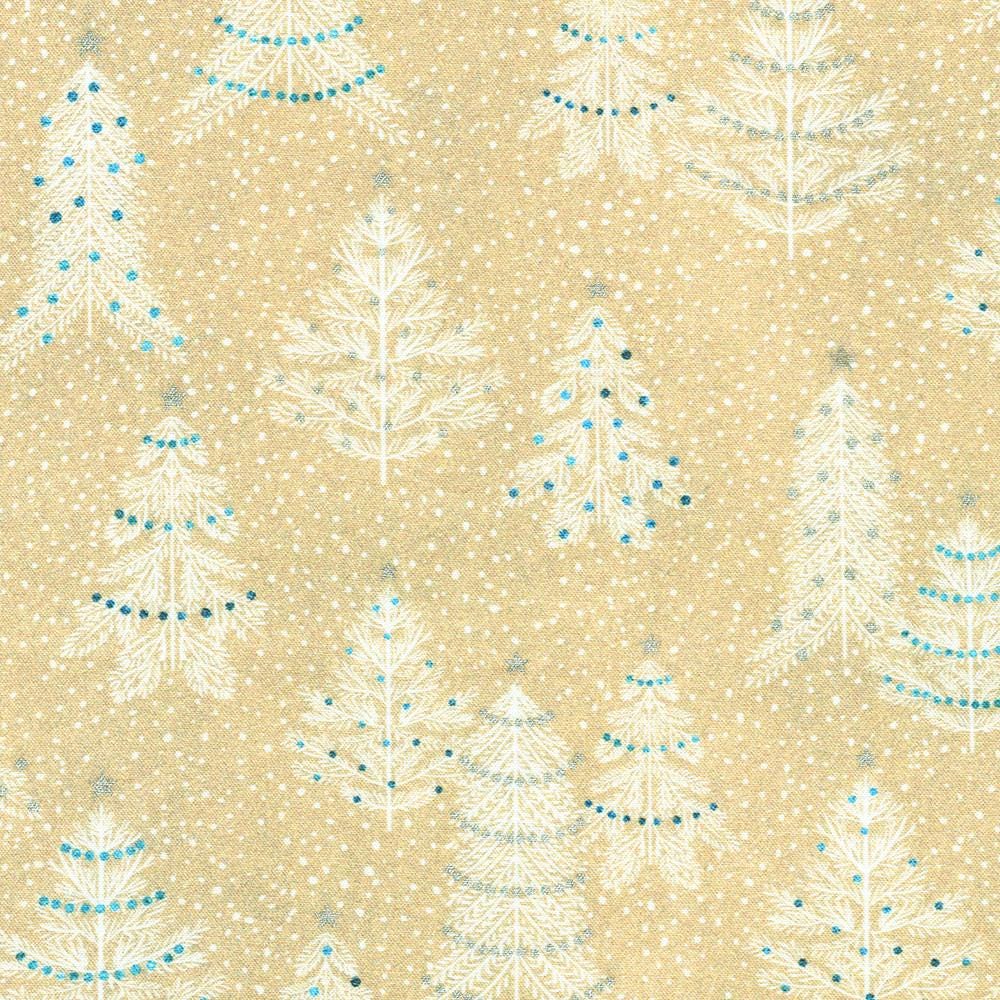 Peaceful 5" Charm Squares, Robert Kaufman CHS-1313-42, 5" Precut Blue Cream Christmas Floral Fabric Squares