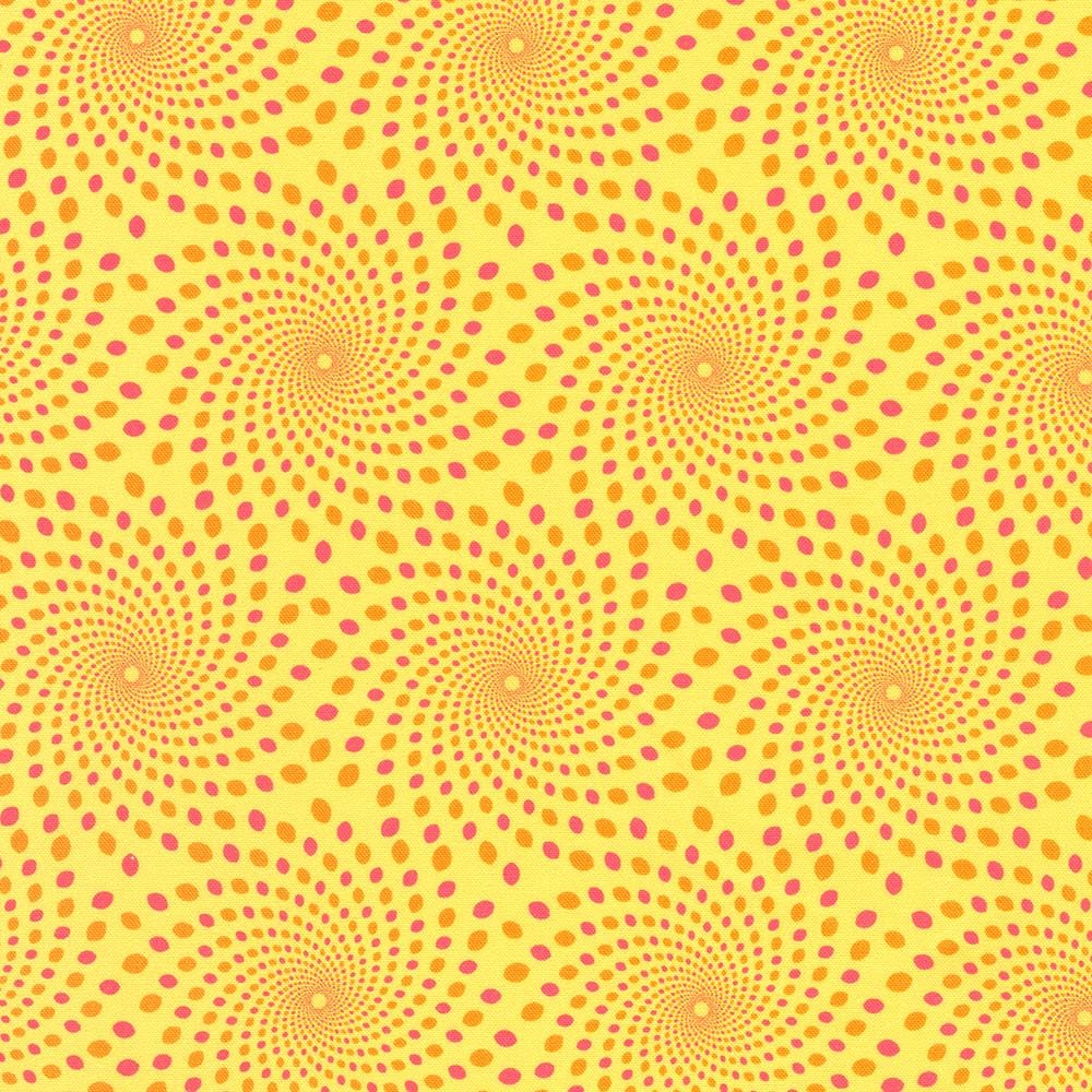 Sunflower Sonata Roll Up, Robert Kaufman RU-1342-40, 2.5" Precut Pink Teal Yellow Floral Digitally Printed Quilt Fabric, Lola & Bek