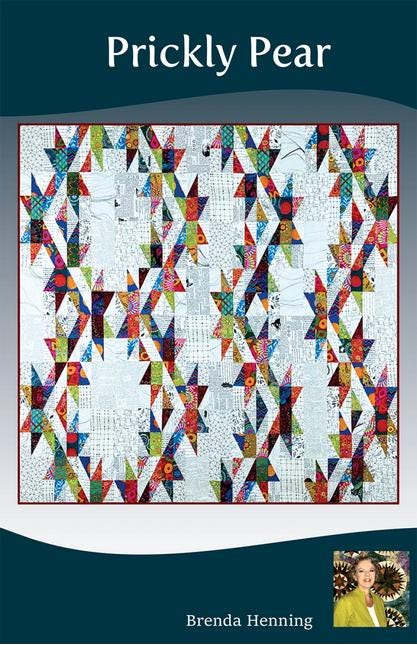 Prickly Pear Quilt Pattern, Bear Paw Productions BPP079, Yardage Friendly Modern Contemporary Half Rectangles Lap Throw Quilt Pattern